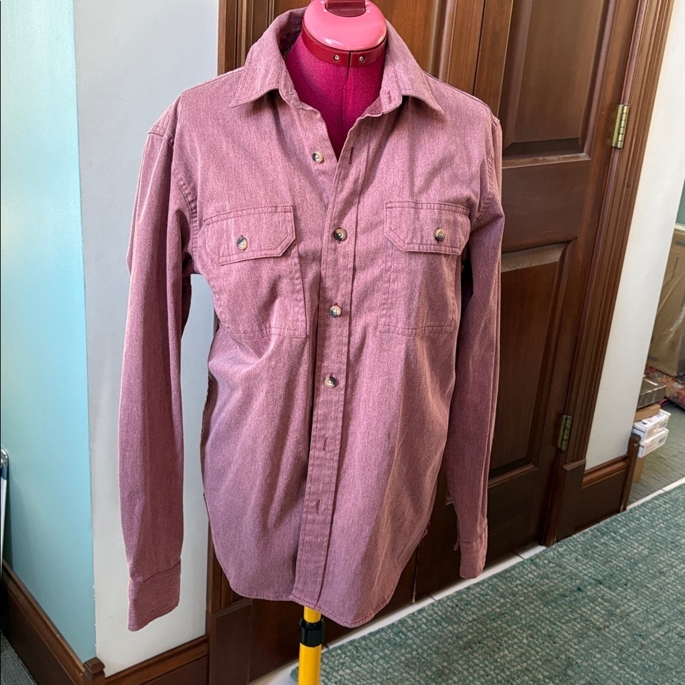 Wrangler shirt button-down shirt unisex front flap pockets, long sleeves EUC